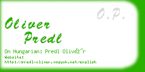 oliver predl business card